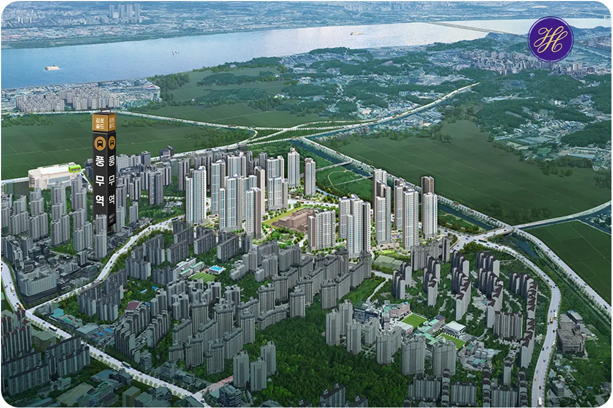 풍무 해링턴플레이스 아파트 일러스트